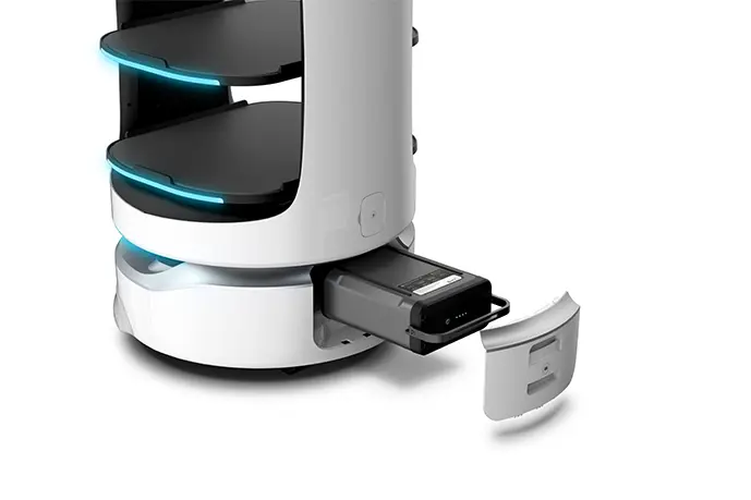 BellaBot Ersatzakku fuer Schnellwechsel und 24-Stunden-Dauerbetrieb des Serviceroboters